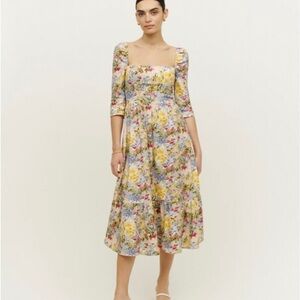Reformation Cypress dress in countryside print. Size 6